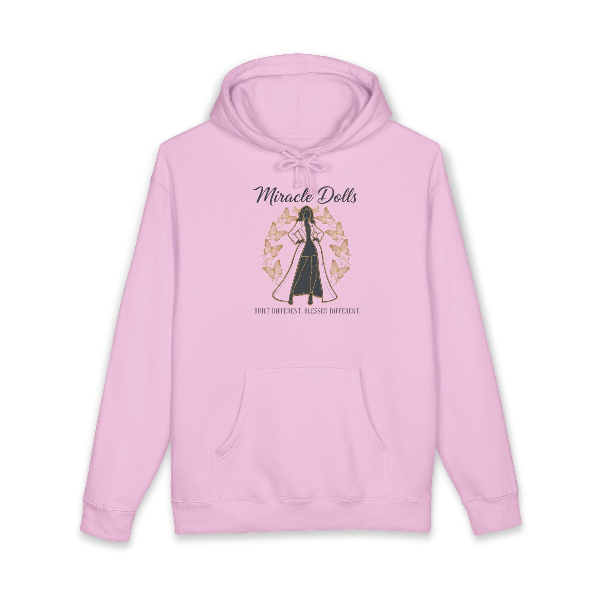 Miracle Dolls Hoodie — "Built Different, Blessed Different" Empowerment Sweatshirt