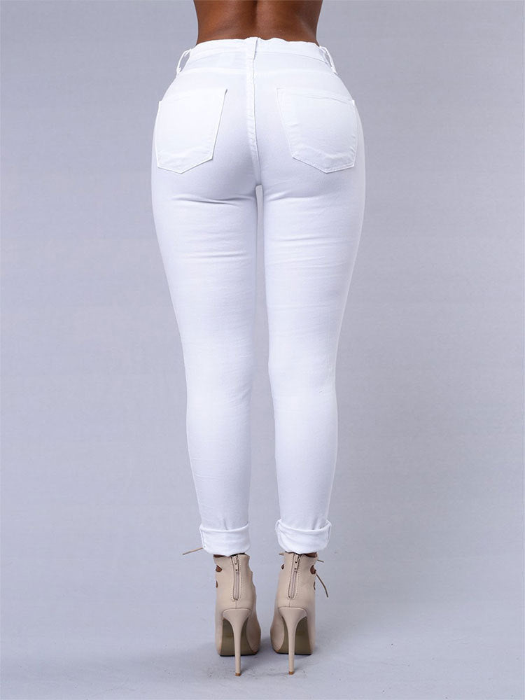 Miracle Distressed White Denim