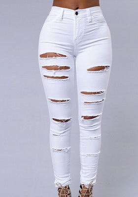 Miracle Distressed White Denim