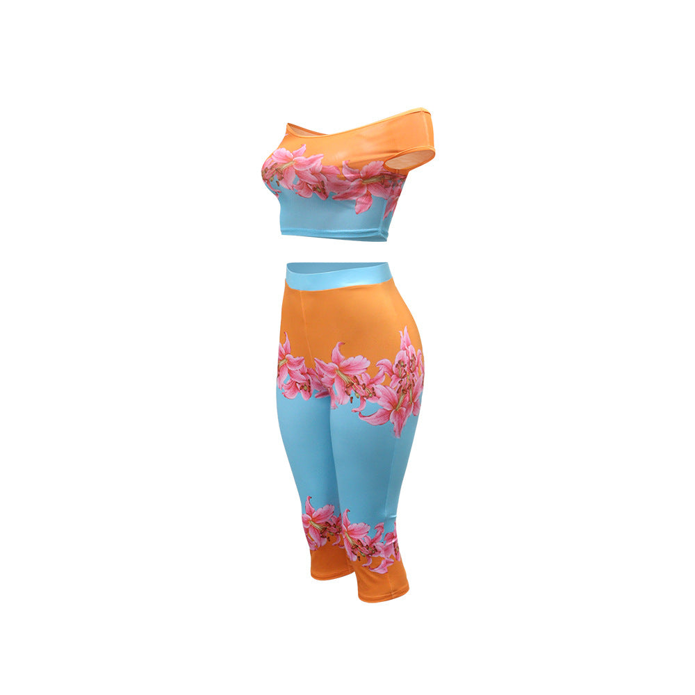 Pink Paradise Capri Set.