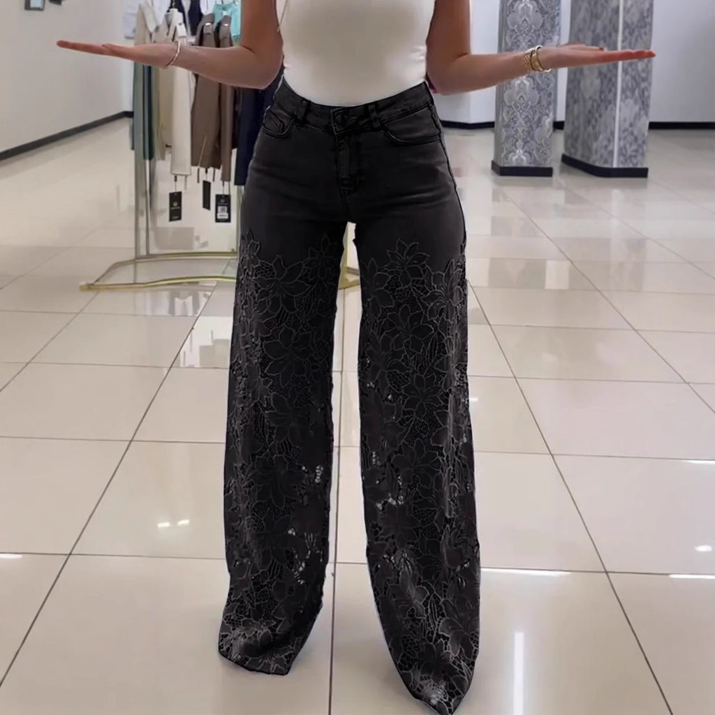 Trendy Luxe Lace Jeans