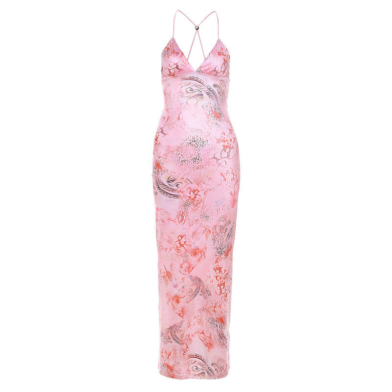 Rosé Garden Strappy Dress