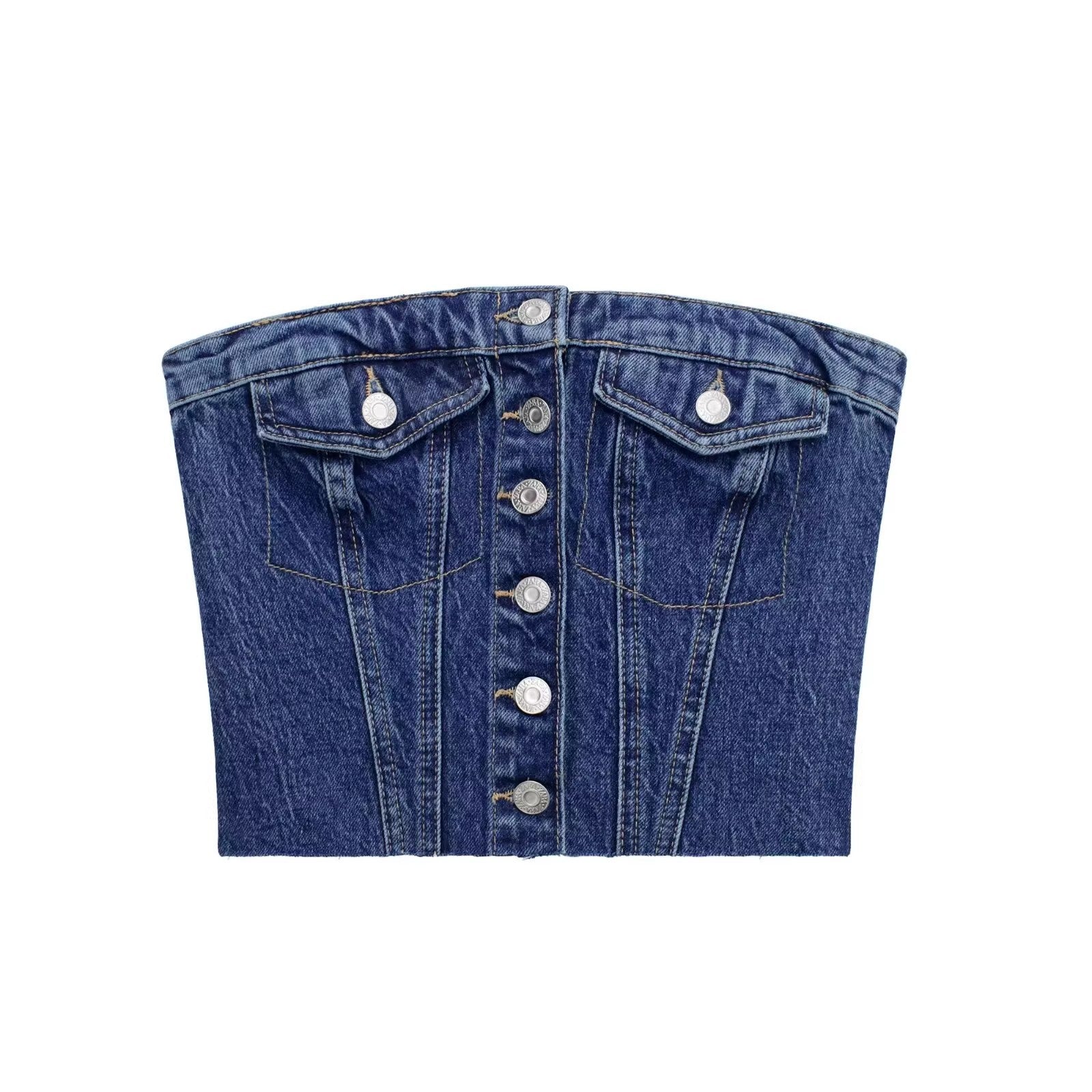 Doll Doll Denim Tube Top