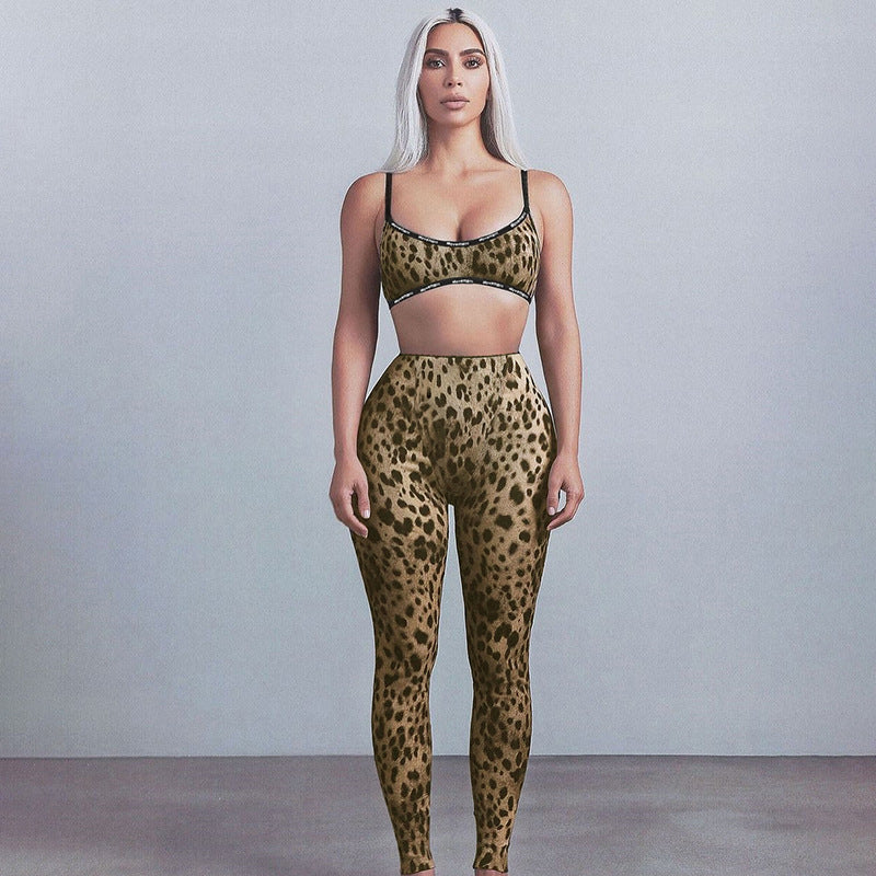 Blue Leopard Luxe Active Set