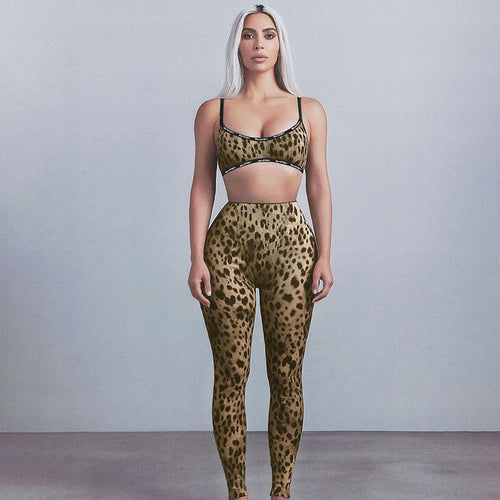Blue Leopard Luxe Active Set