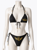 MD Angel String Bikini Set – Black & Gold (Pre-Order)