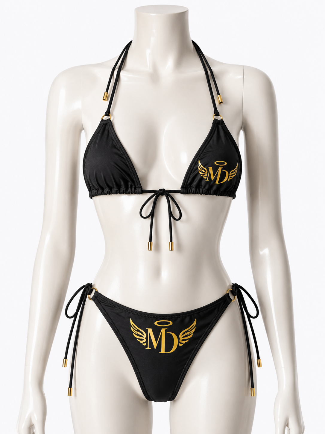 MD Angel String Bikini Set – Black & Gold (Pre-Order)