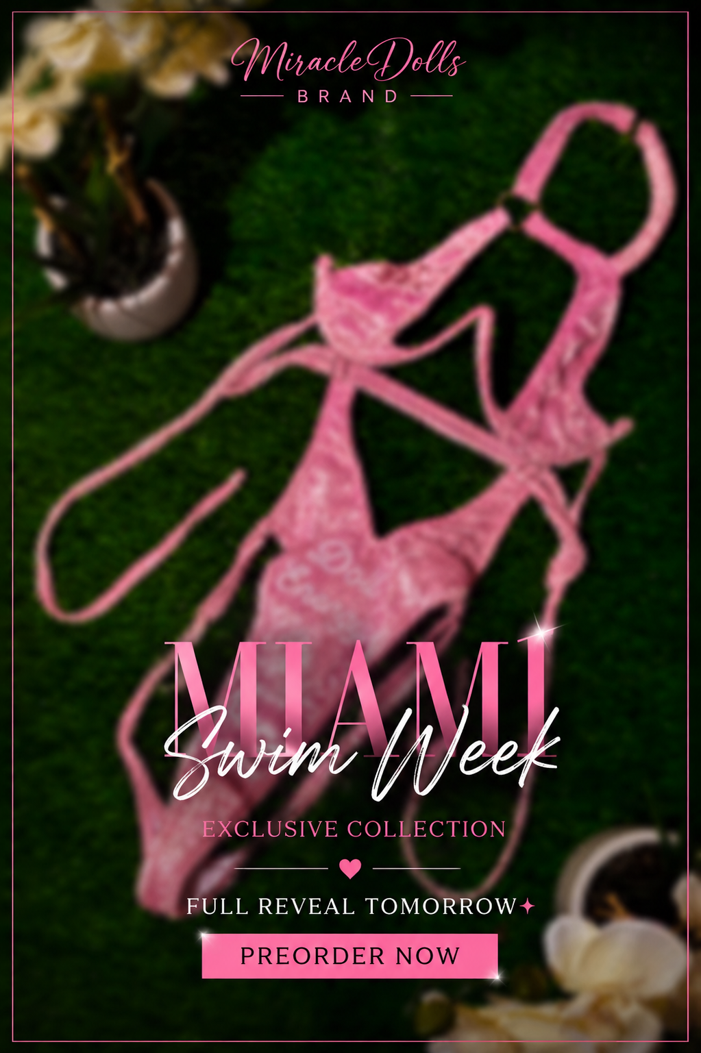 💕 Doll Energy Velvet Monokini — Miami Swim Week Edition ✨