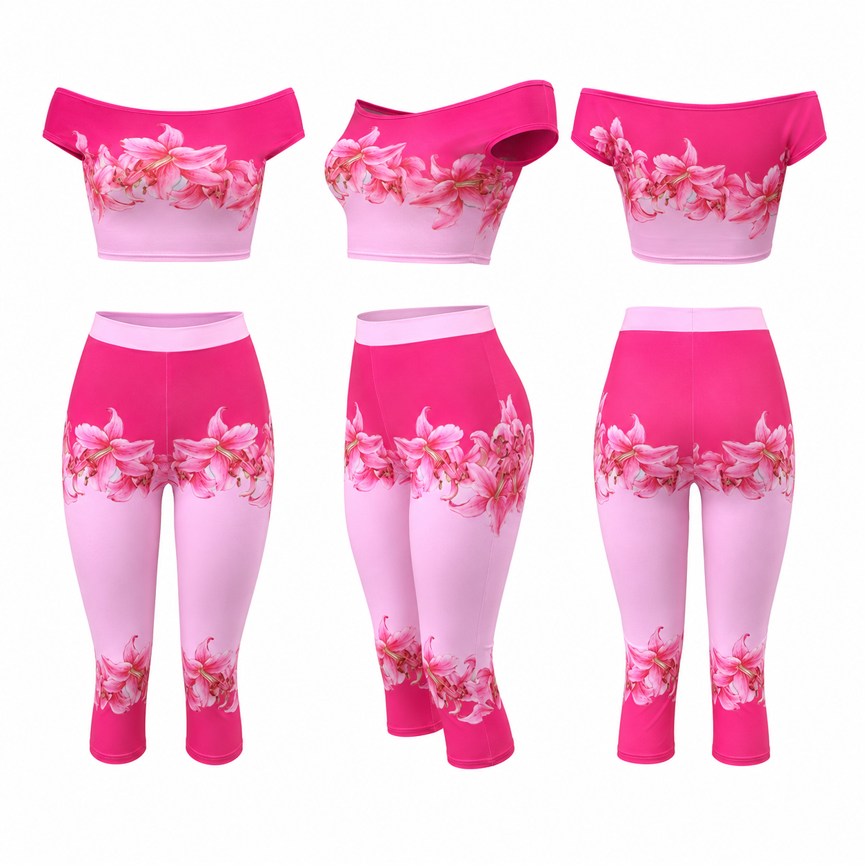 Pink Paradise Capri Set.