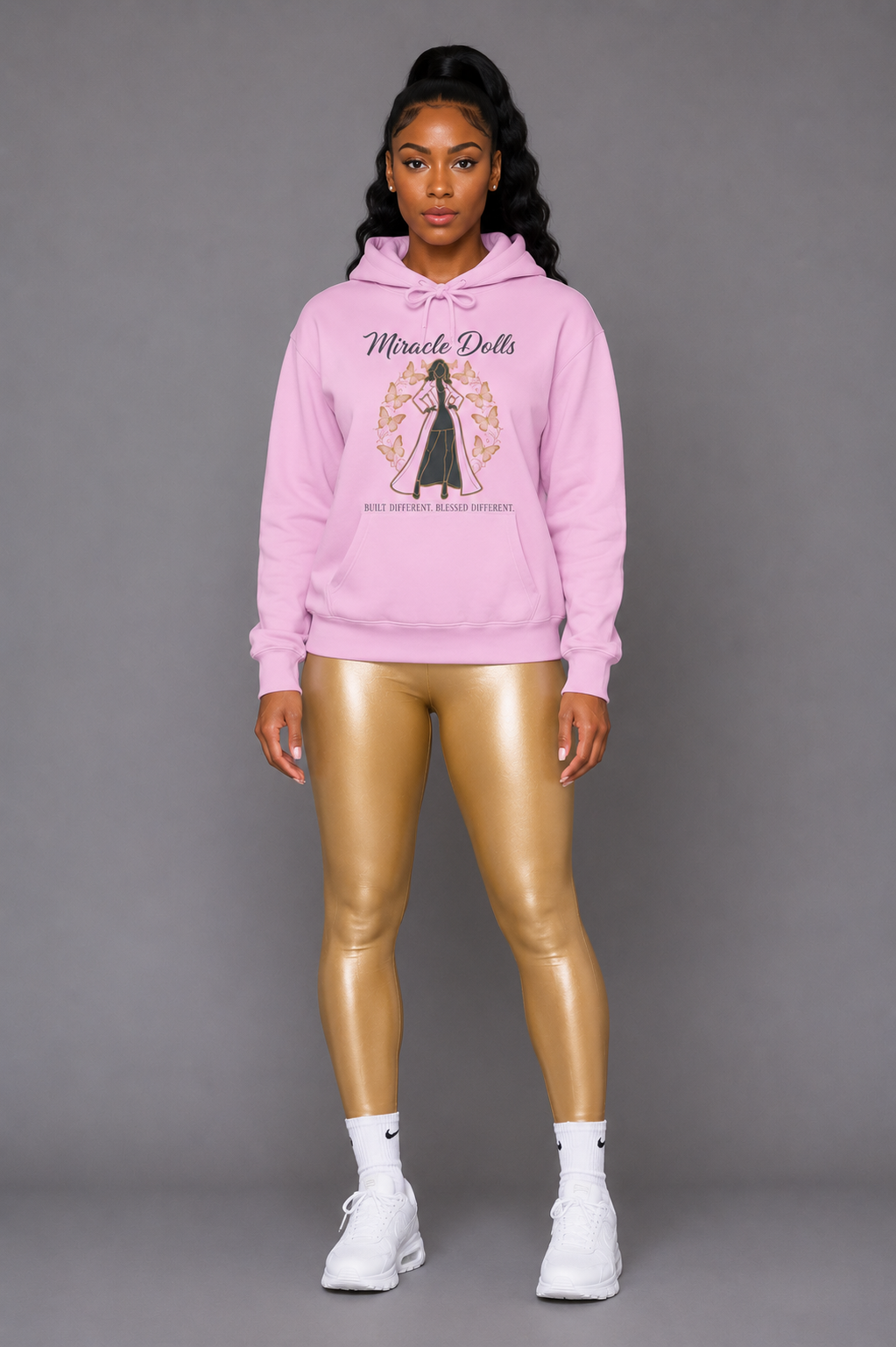 Miracle Dolls Hoodie — "Built Different, Blessed Different" Empowerment Sweatshirt