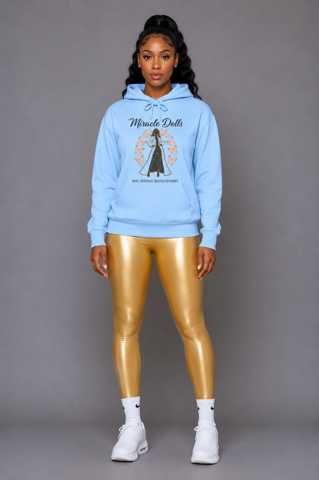 Miracle Dolls Hoodie — "Built Different, Blessed Different" Empowerment Sweatshirt