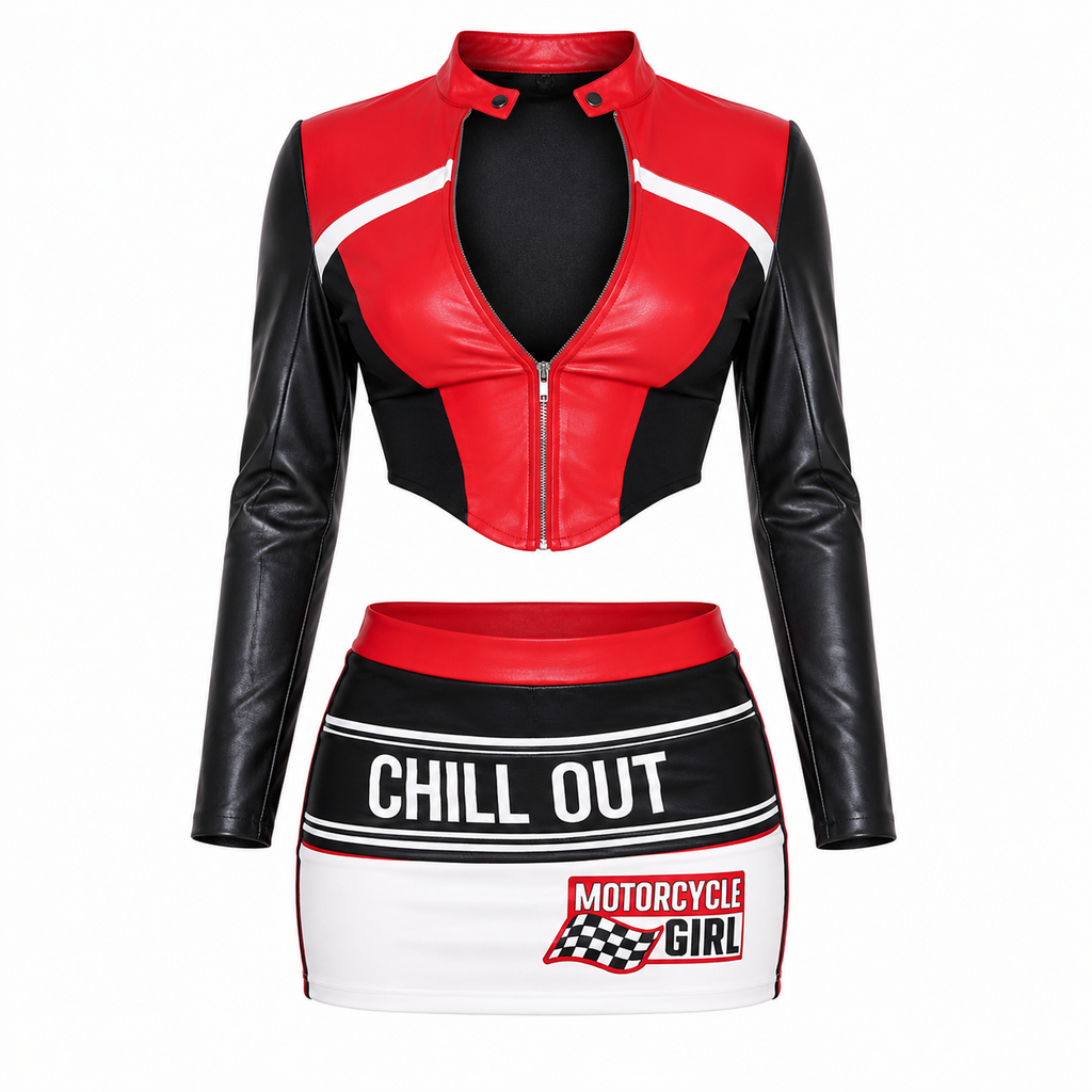 Motorcycle Doll Skirt Set