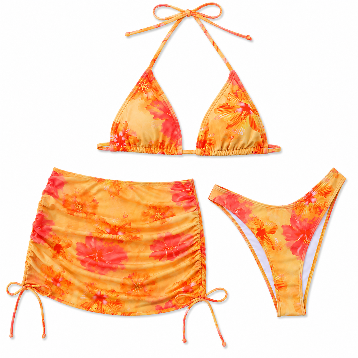 Sunset Hibiscus Swim Set