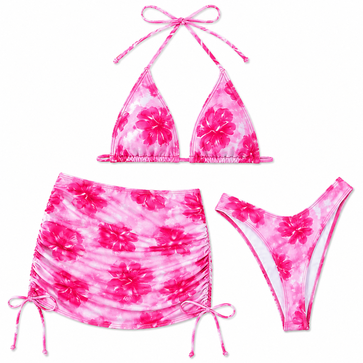 Sunset Hibiscus Swim Set