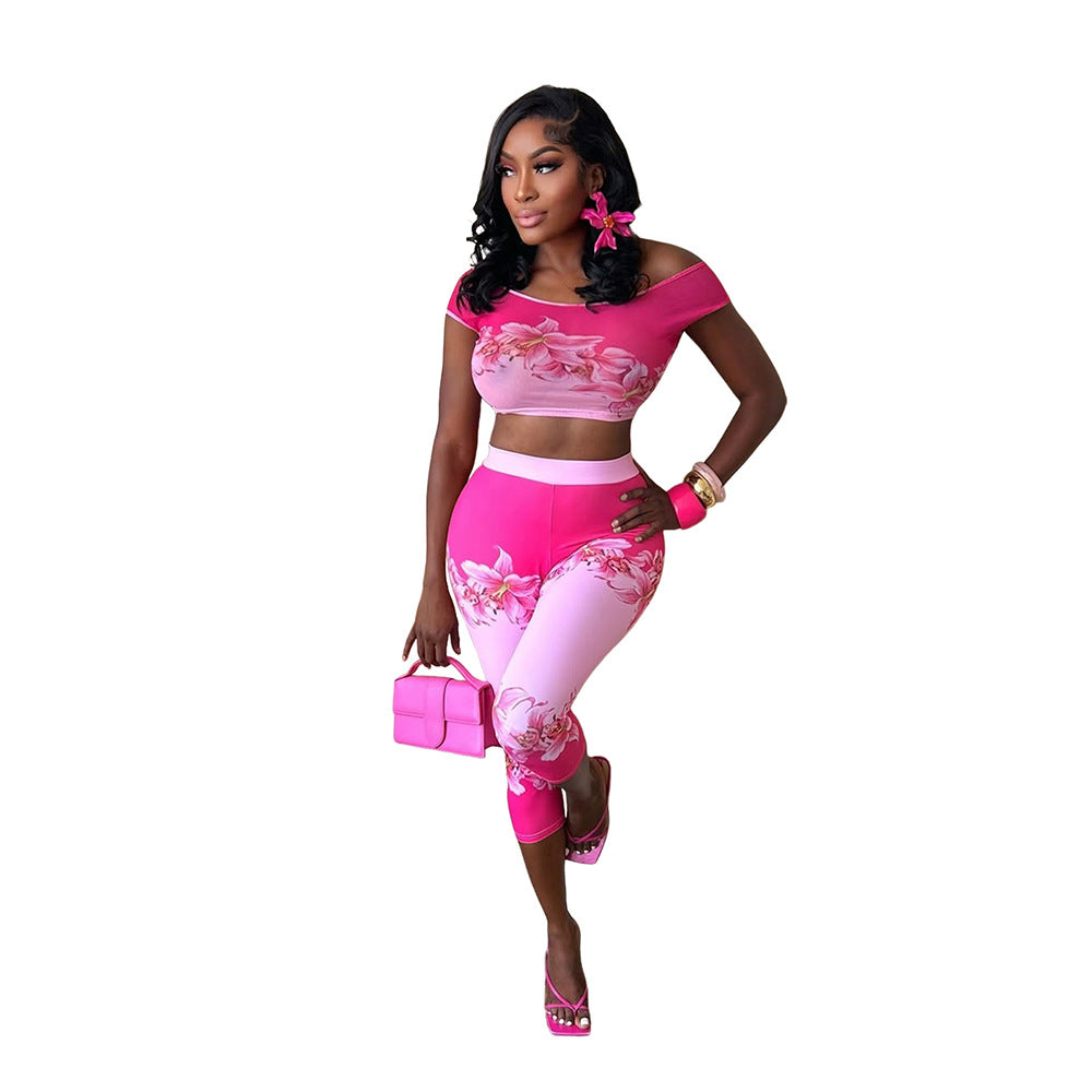 Pink Paradise Capri Set.