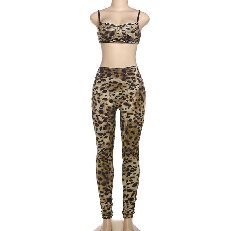 Blue Leopard Luxe Active Set