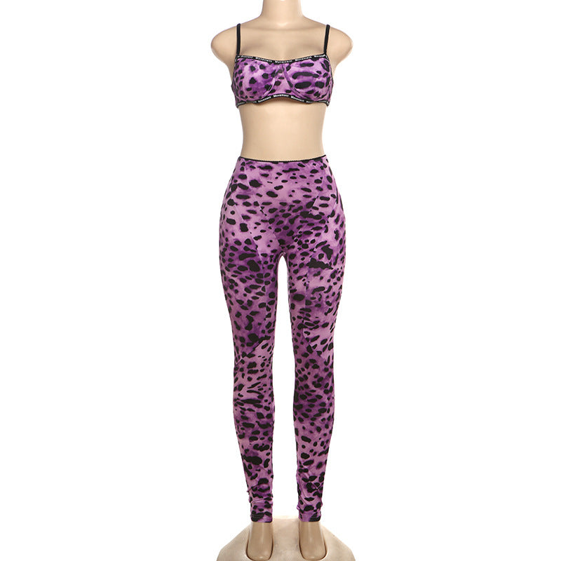Blue Leopard Luxe Active Set