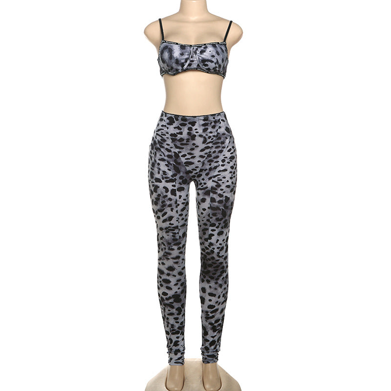 Blue Leopard Luxe Active Set